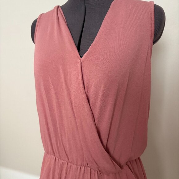 Rose Sleeveless Romper by Enough About Me – Elastic Waist, Pockets, Size S/M - Picture 2 of 8